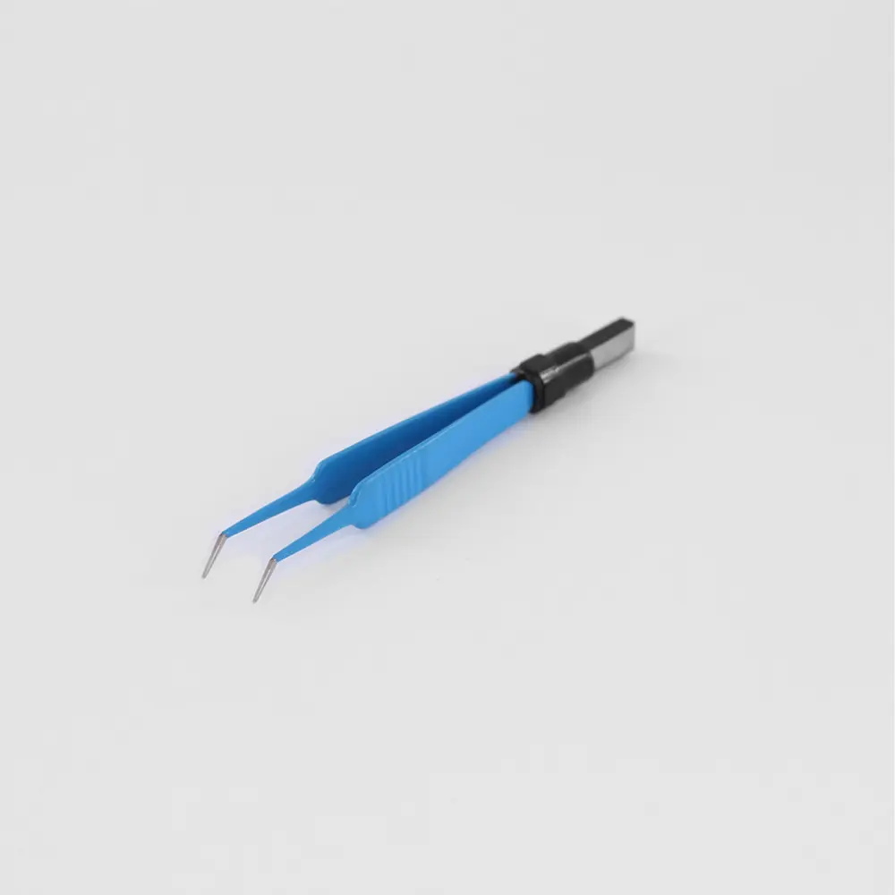 ESU Reusable 11.5cm Curved Bipolar Forceps .5mm Tip