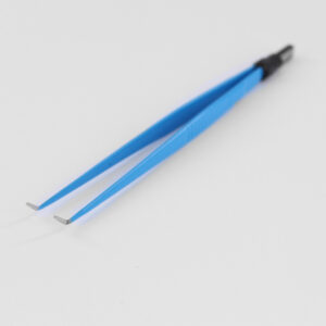 20cm Curved BiPolar Electrosurgical Forceps with 1mm Tip
