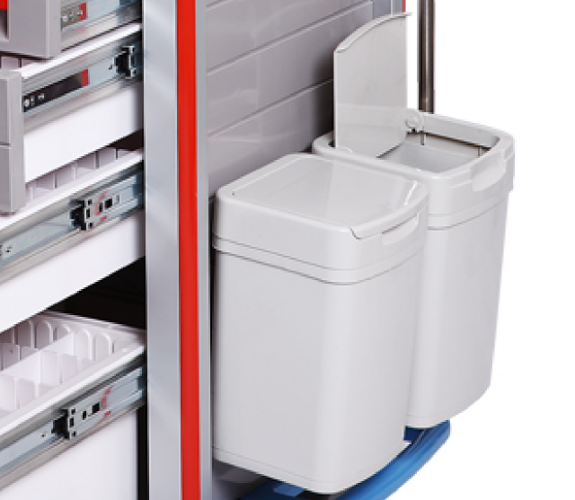 Side waste bin